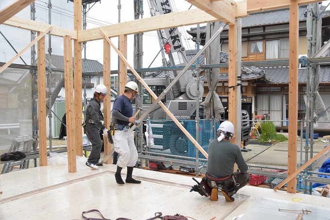 福岡市西区千里01　注文住宅建築現場リポート⑤　～上棟式～