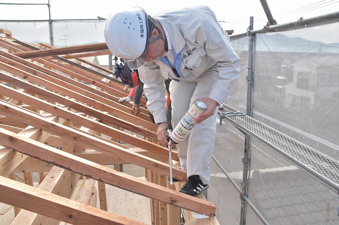 福岡市西区千里01　注文住宅建築現場リポート⑤　～上棟式～