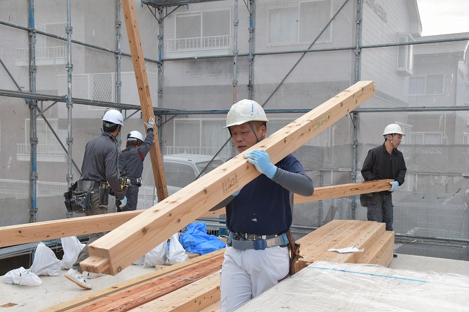 「福岡市西区千里01」注文住宅現場リポート⑤【上棟式】