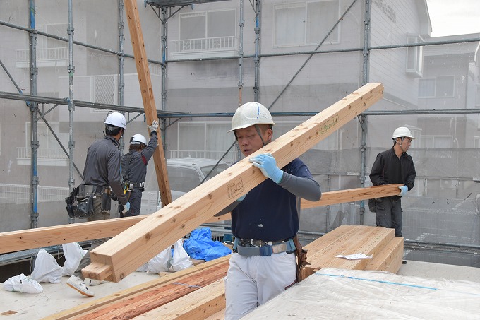 福岡市西区千里01　注文住宅建築現場リポート⑤　～上棟式～