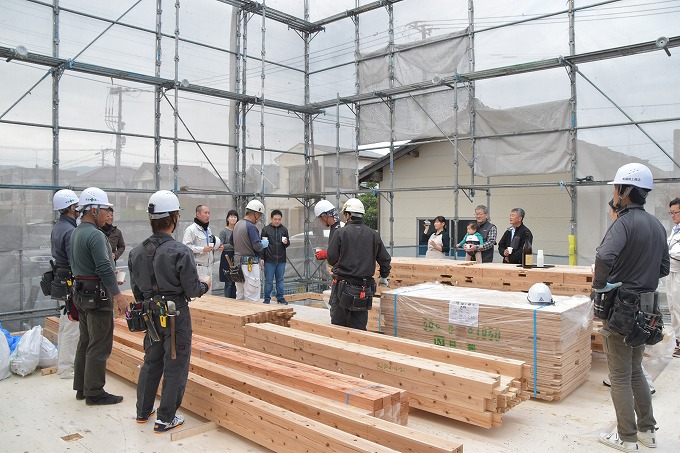 福岡市西区千里01　注文住宅建築現場リポート⑤　～上棟式～