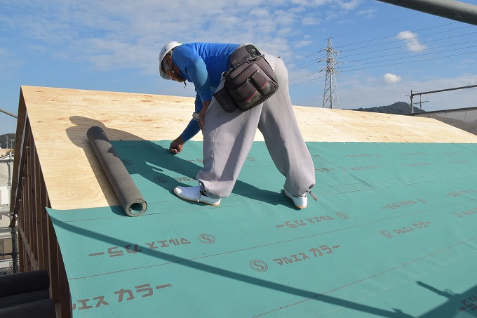 福岡市西区千里01　注文住宅建築現場リポート⑤　～上棟式～