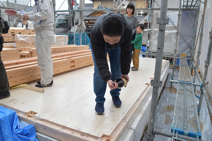 「福岡市西区千里01」注文住宅現場リポート⑤【上棟式】