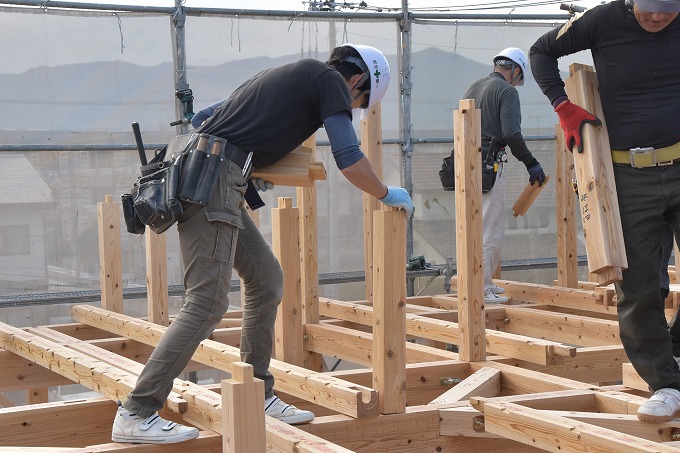 「福岡市西区千里01」注文住宅現場リポート⑤【上棟式】