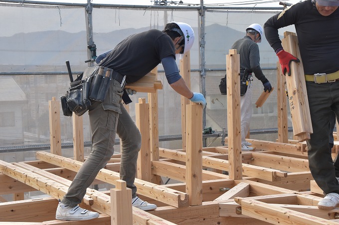 福岡市西区千里01　注文住宅建築現場リポート⑤　～上棟式～