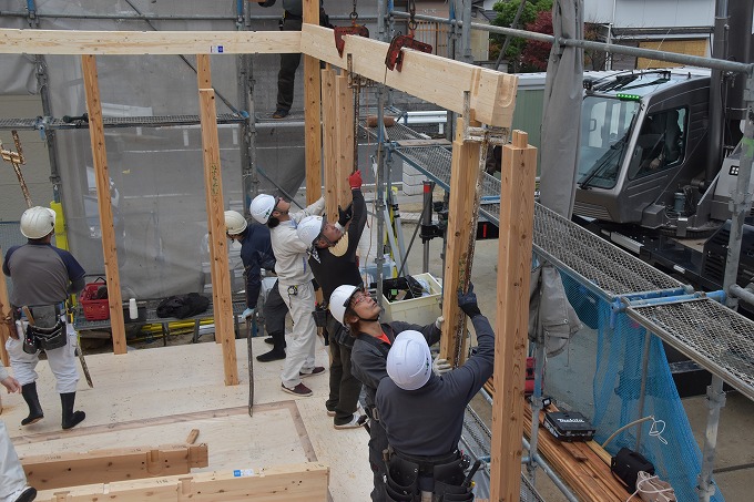 「福岡市西区千里01」注文住宅現場リポート⑤【上棟式】