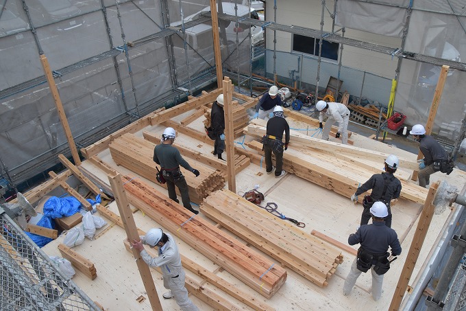 「福岡市西区千里01」注文住宅現場リポート⑤【上棟式】