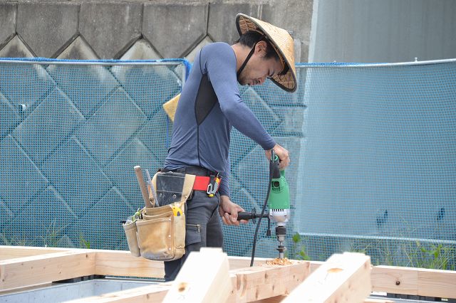 「福岡市東区06」注文住宅現場リポート③【土台敷】