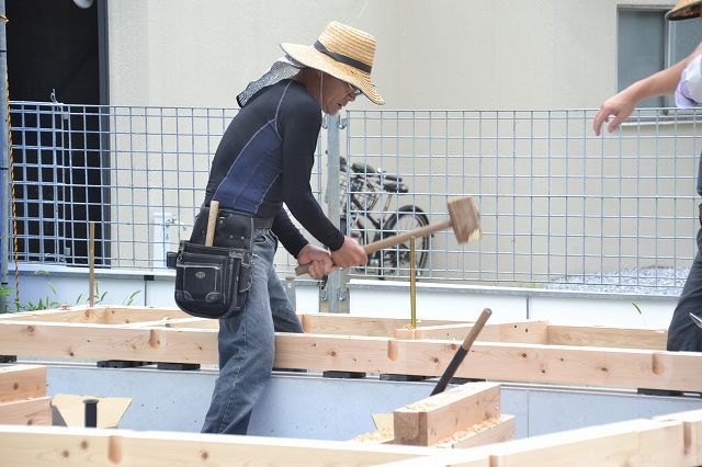 「福岡市東区06」注文住宅現場リポート③【土台敷】