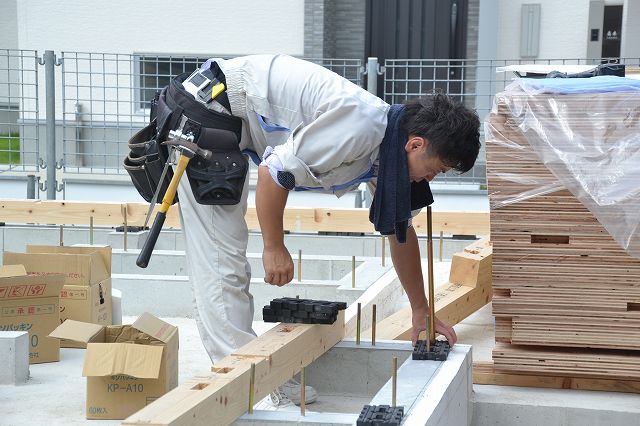 「福岡市東区06」注文住宅現場リポート③【土台敷】