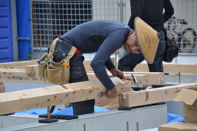 福岡市東区06　注文住宅建築現場リポート③　～土台敷～