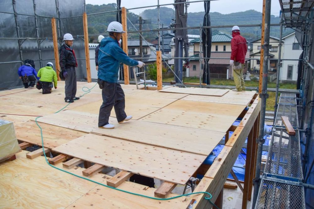 福岡県古賀市07　注文住宅建築現場リポート③　～上棟式～