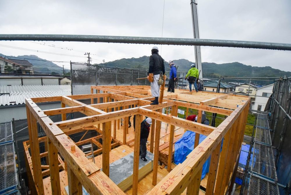 福岡県古賀市07　注文住宅建築現場リポート③　～上棟式～