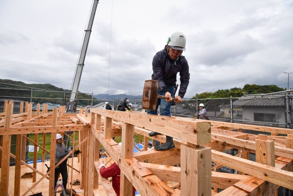 福岡県古賀市07　注文住宅建築現場リポート③　～上棟式～