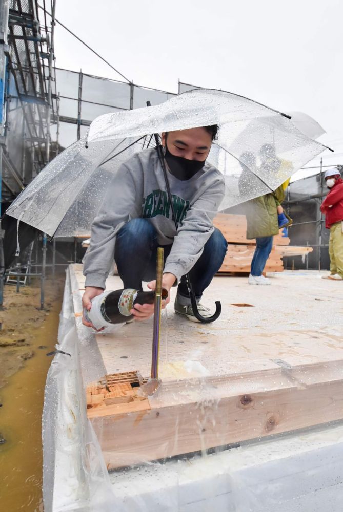 福岡県古賀市07　注文住宅建築現場リポート③　～上棟式～