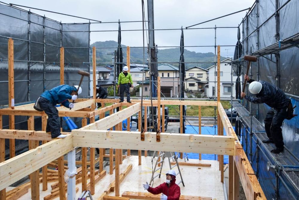 福岡県古賀市07　注文住宅建築現場リポート③　～上棟式～