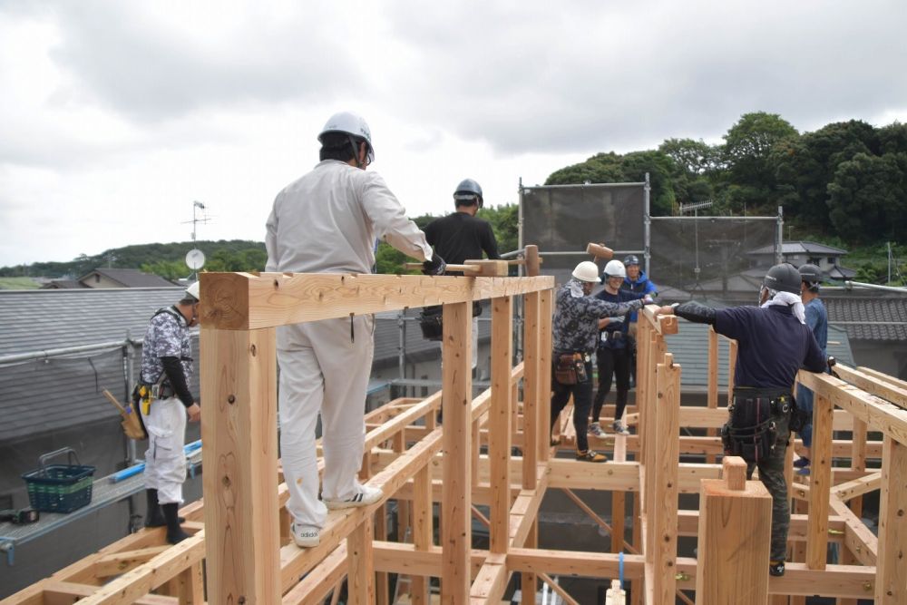 「福岡市早良区東入部01」注文住宅現場リポート④【上棟式】