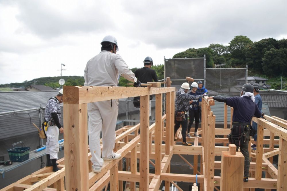 福岡市早良区東入部01　注文住宅建築現場リポート④　～上棟式～