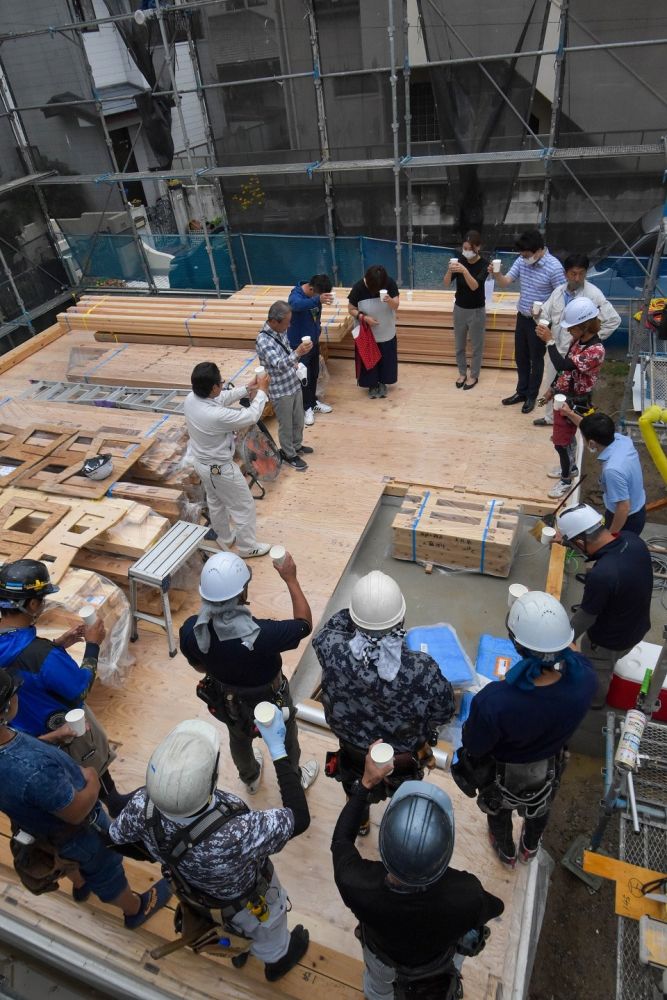 「福岡市早良区東入部01」注文住宅現場リポート④【上棟式】