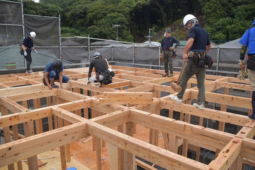 福岡市早良区東入部01　注文住宅建築現場リポート④　～上棟式～