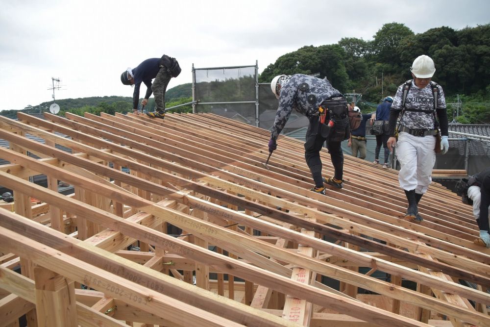 福岡市早良区東入部01　注文住宅建築現場リポート④　～上棟式～