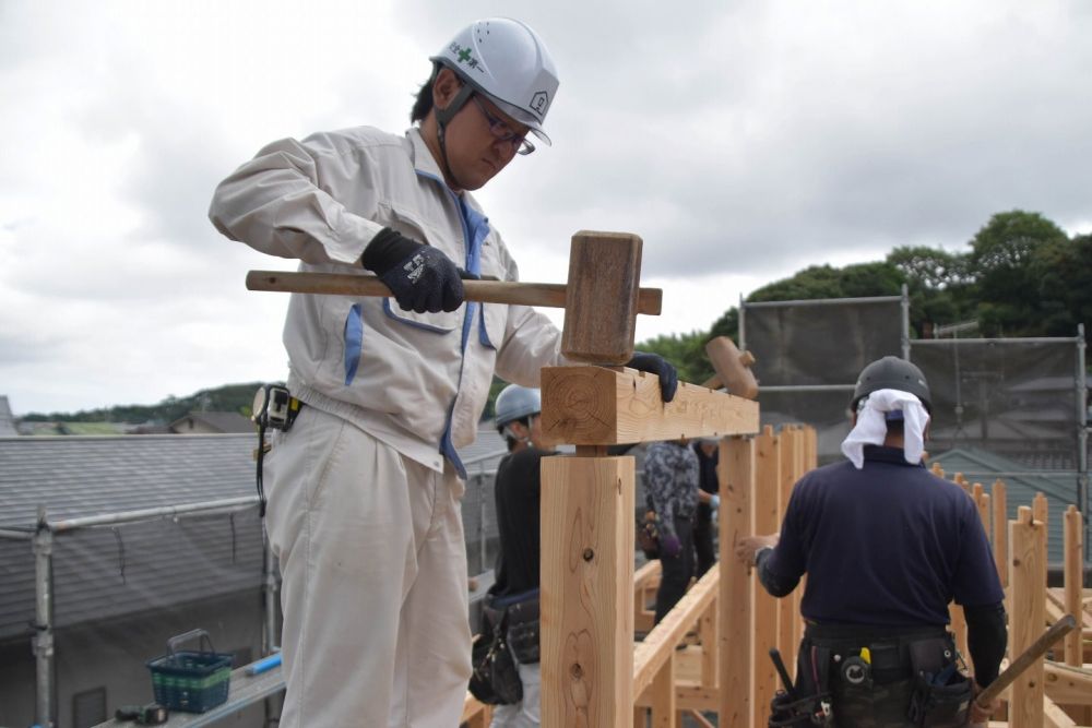 福岡市早良区東入部01　注文住宅建築現場リポート④　～上棟式～