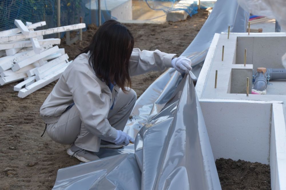 「福岡市早良区07」注文住宅現場リポート④【木工事】【土台敷き】
