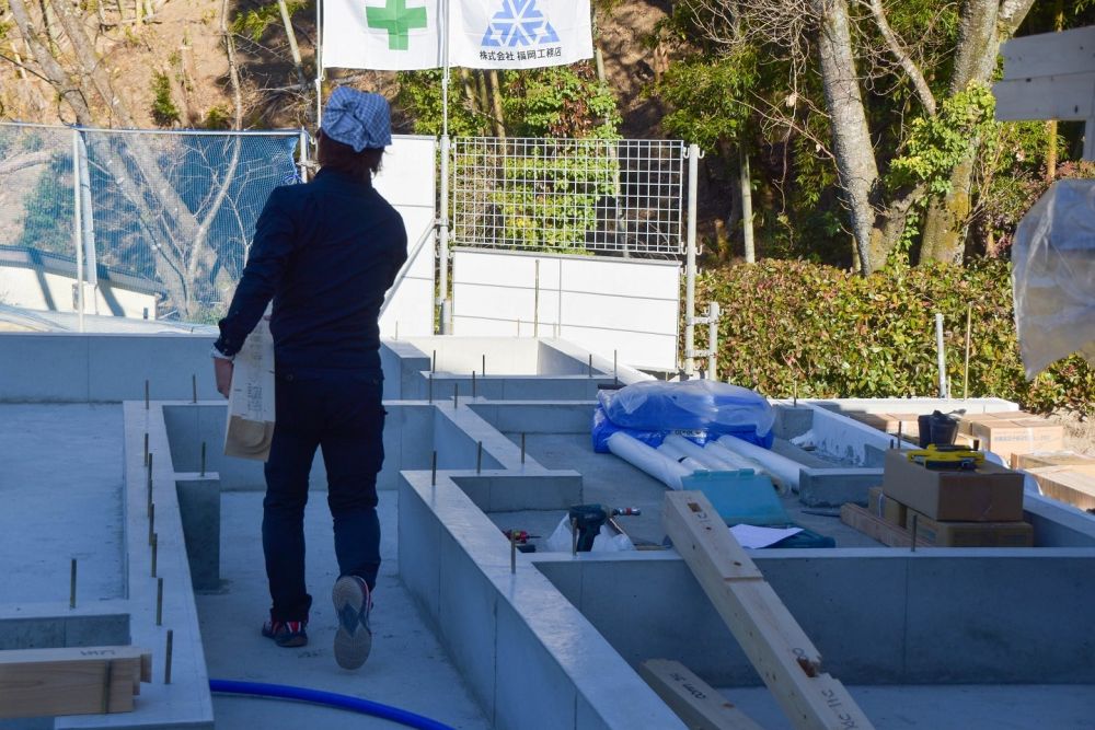 「福岡市早良区07」注文住宅現場リポート④【木工事】【土台敷き】