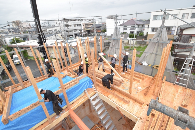 福岡市南区五十川02　注文住宅建築現場リポート⑥　～上棟式～