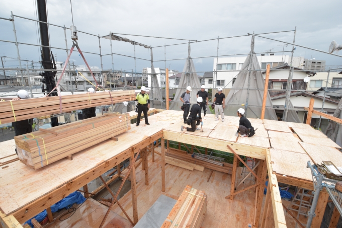 福岡市南区五十川02　注文住宅建築現場リポート⑥　～上棟式～