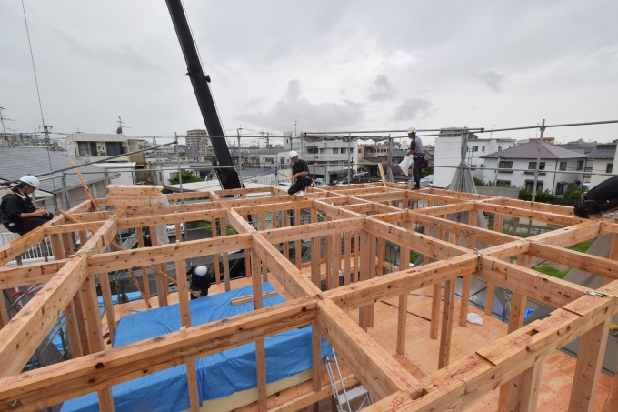 福岡市南区五十川02　注文住宅建築現場リポート⑥　～上棟式～