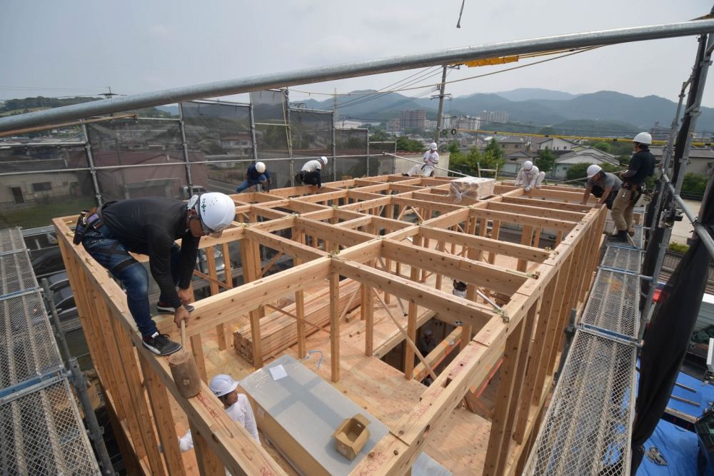 福岡県糟屋郡04　注文住宅建築現場リポート④　～上棟式～