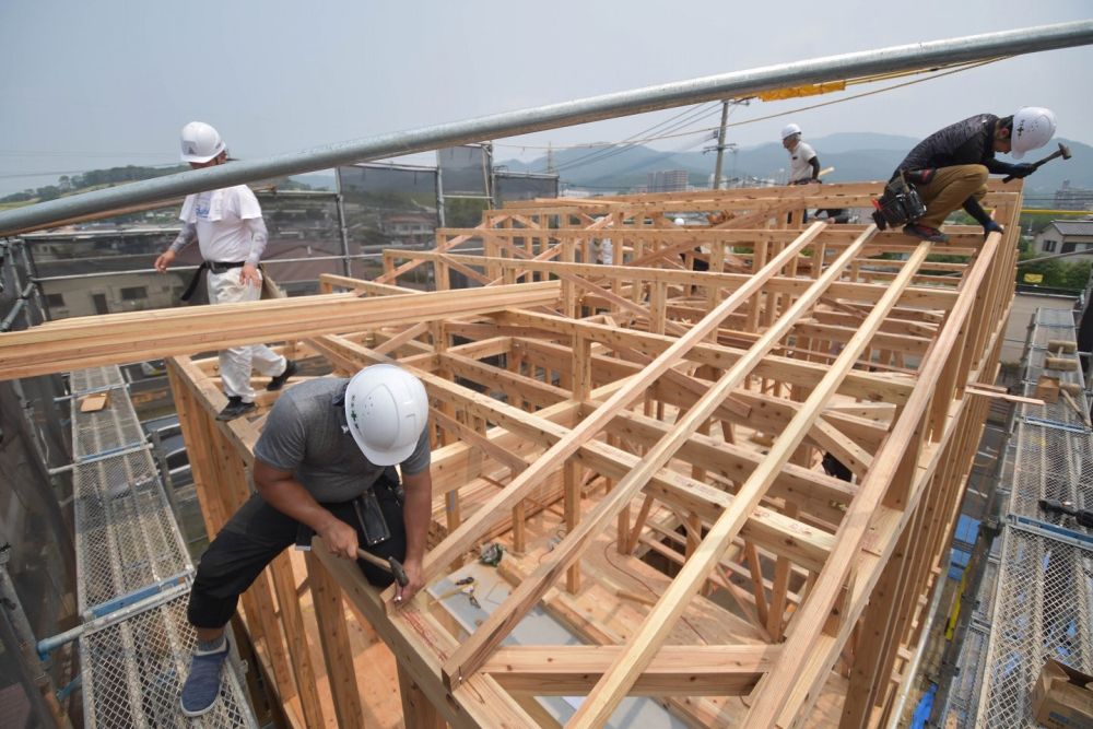 福岡県糟屋郡04　注文住宅建築現場リポート④　～上棟式～