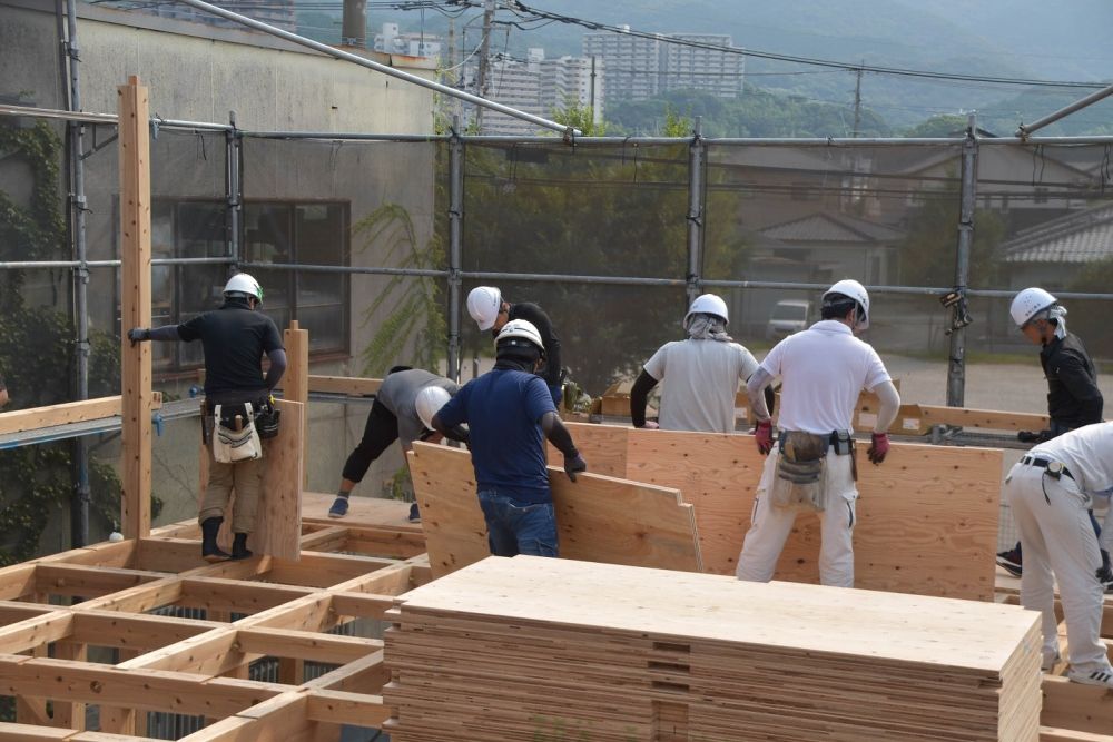 福岡県糟屋郡04　注文住宅建築現場リポート④　～上棟式～