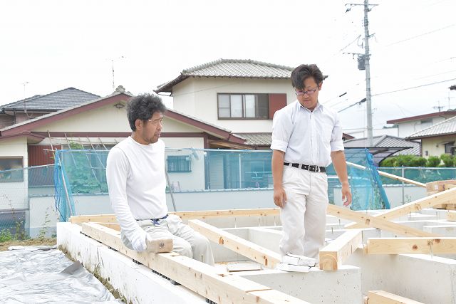 「糟屋郡03」注文住宅現場リポート③【木工事】【土台敷き】