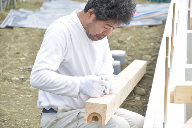 「糟屋郡03」注文住宅現場リポート③【木工事】【土台敷き】