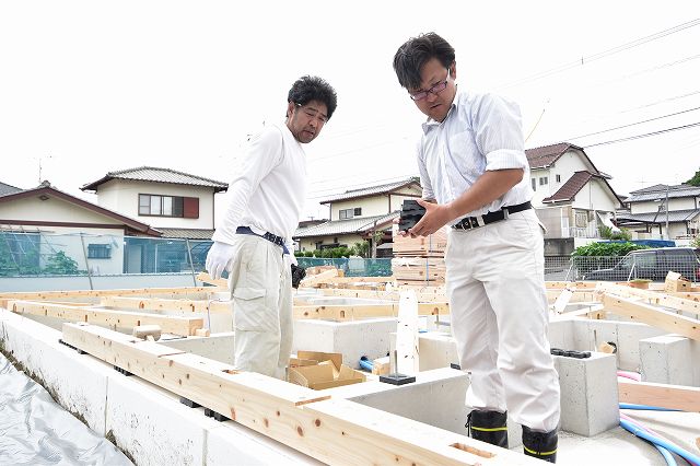 「糟屋郡03」注文住宅現場リポート③【木工事】【土台敷き】
