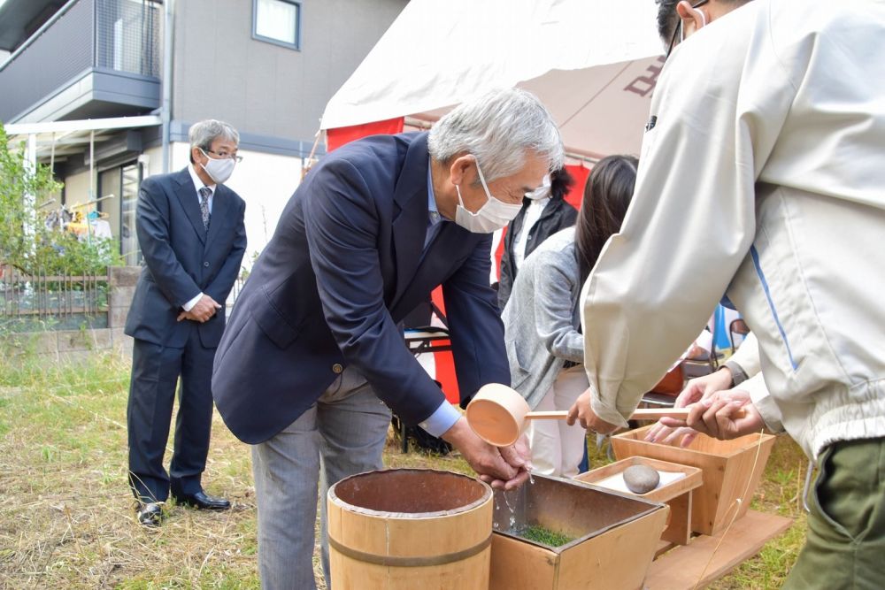 福岡市早良区08　注文住宅建築現場リポート①　～地鎮祭～