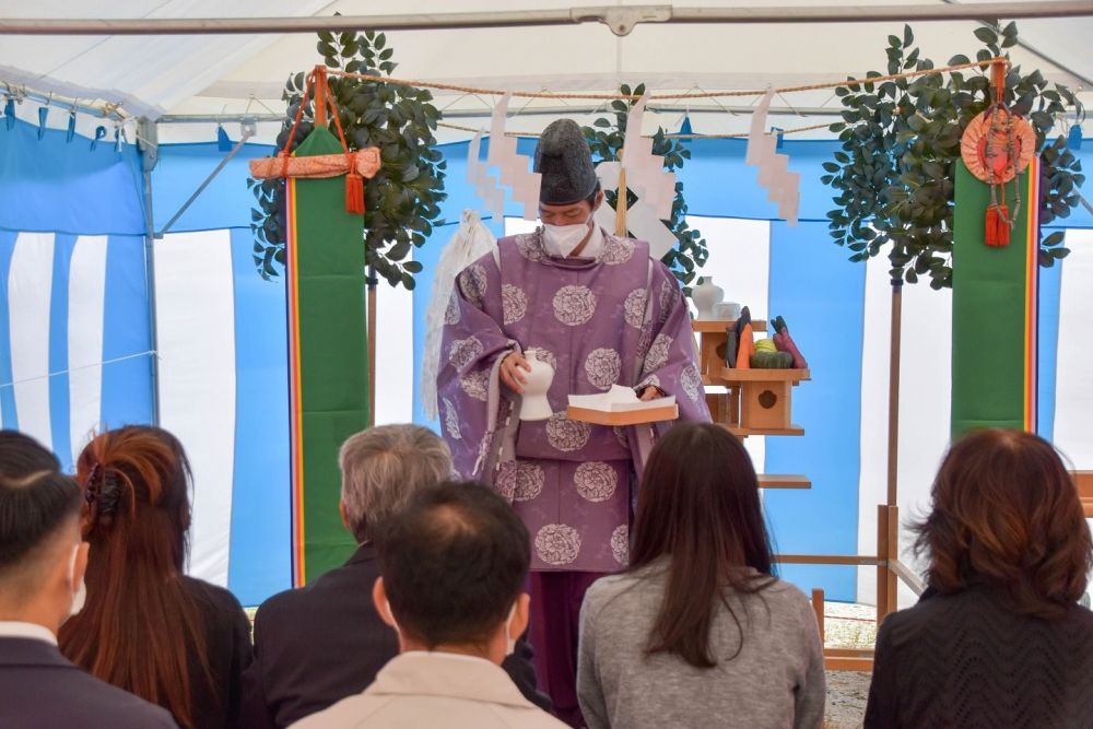 福岡市早良区08　注文住宅建築現場リポート①　～地鎮祭～