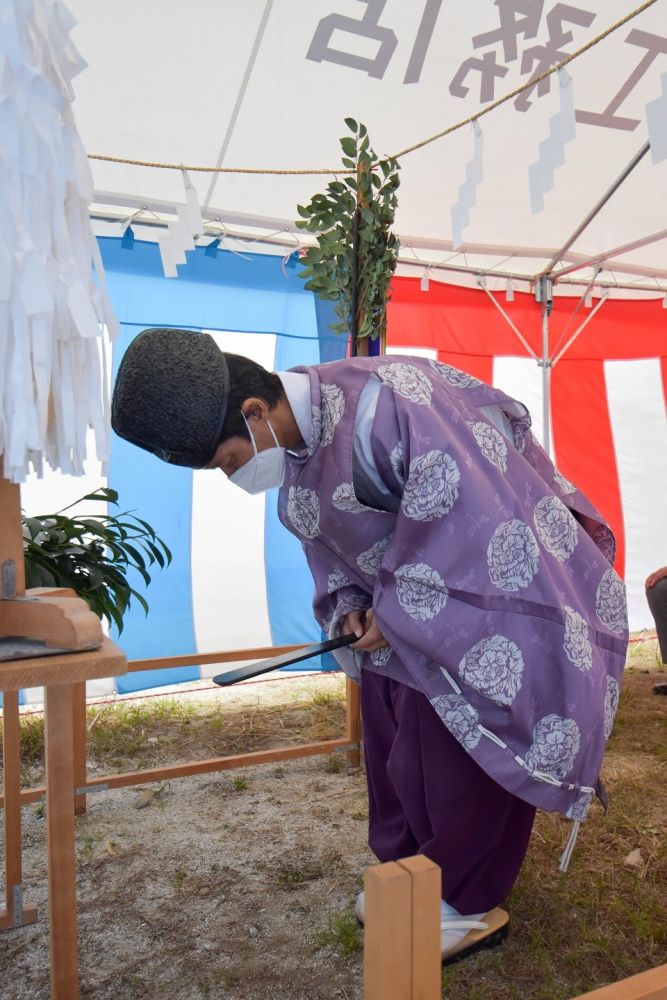 福岡市早良区08　注文住宅建築現場リポート①　～地鎮祭～