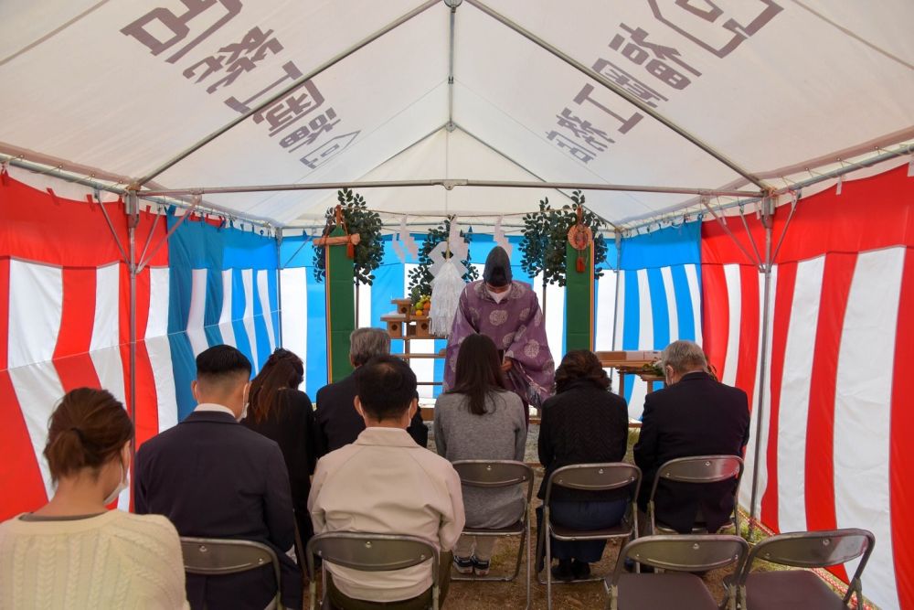 福岡市早良区08　注文住宅建築現場リポート①　～地鎮祭～