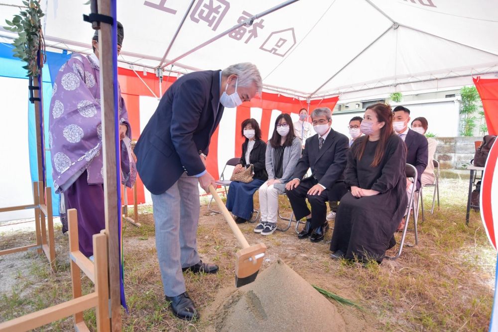 福岡市早良区08　注文住宅建築現場リポート①　～地鎮祭～