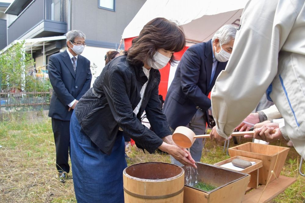 福岡市早良区08　注文住宅建築現場リポート①　～地鎮祭～