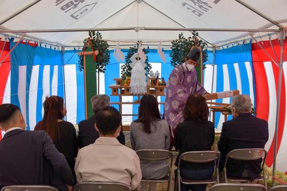 福岡市早良区08　注文住宅建築現場リポート①　～地鎮祭～