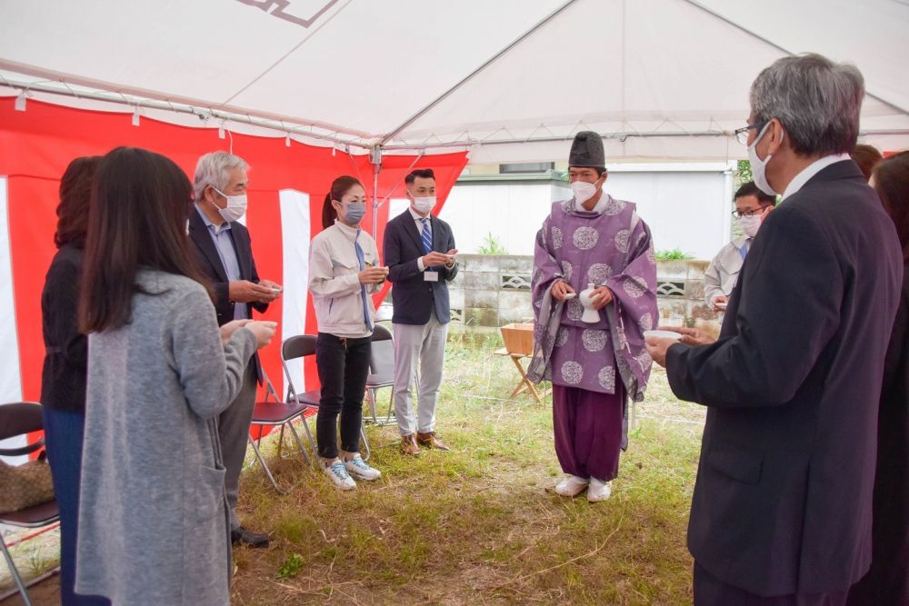 福岡市早良区08　注文住宅建築現場リポート①　～地鎮祭～