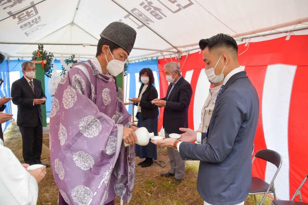 福岡市早良区08　注文住宅建築現場リポート①　～地鎮祭～