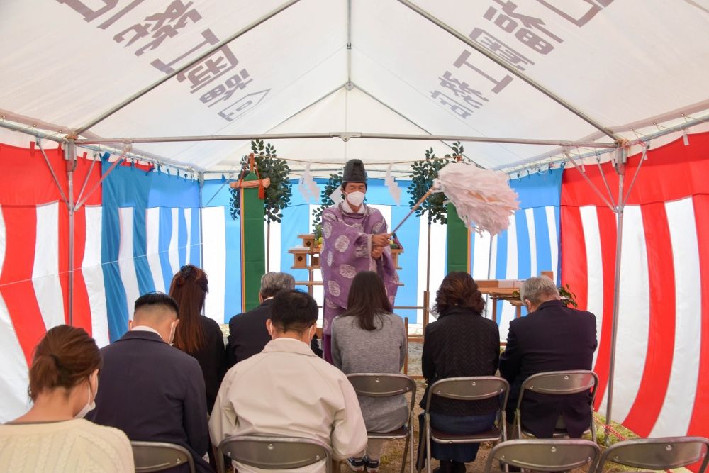 福岡市早良区08　注文住宅建築現場リポート①　～地鎮祭～