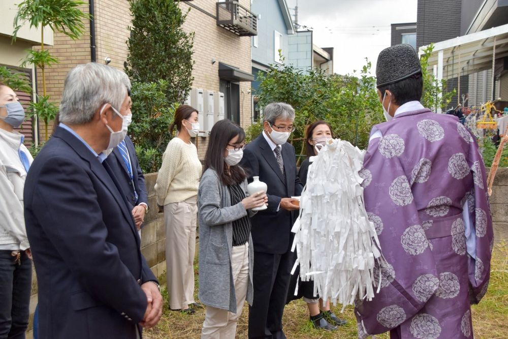 福岡市早良区08　注文住宅建築現場リポート①　～地鎮祭～