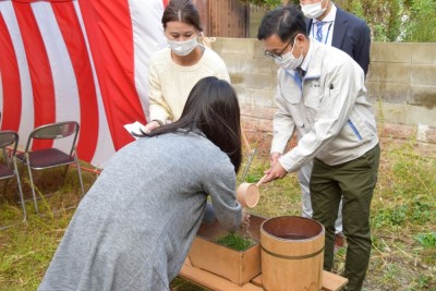 福岡市早良区08　注文住宅建築現場リポート①　～地鎮祭～