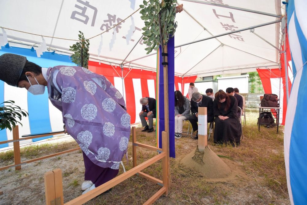 福岡市早良区08　注文住宅建築現場リポート①　～地鎮祭～